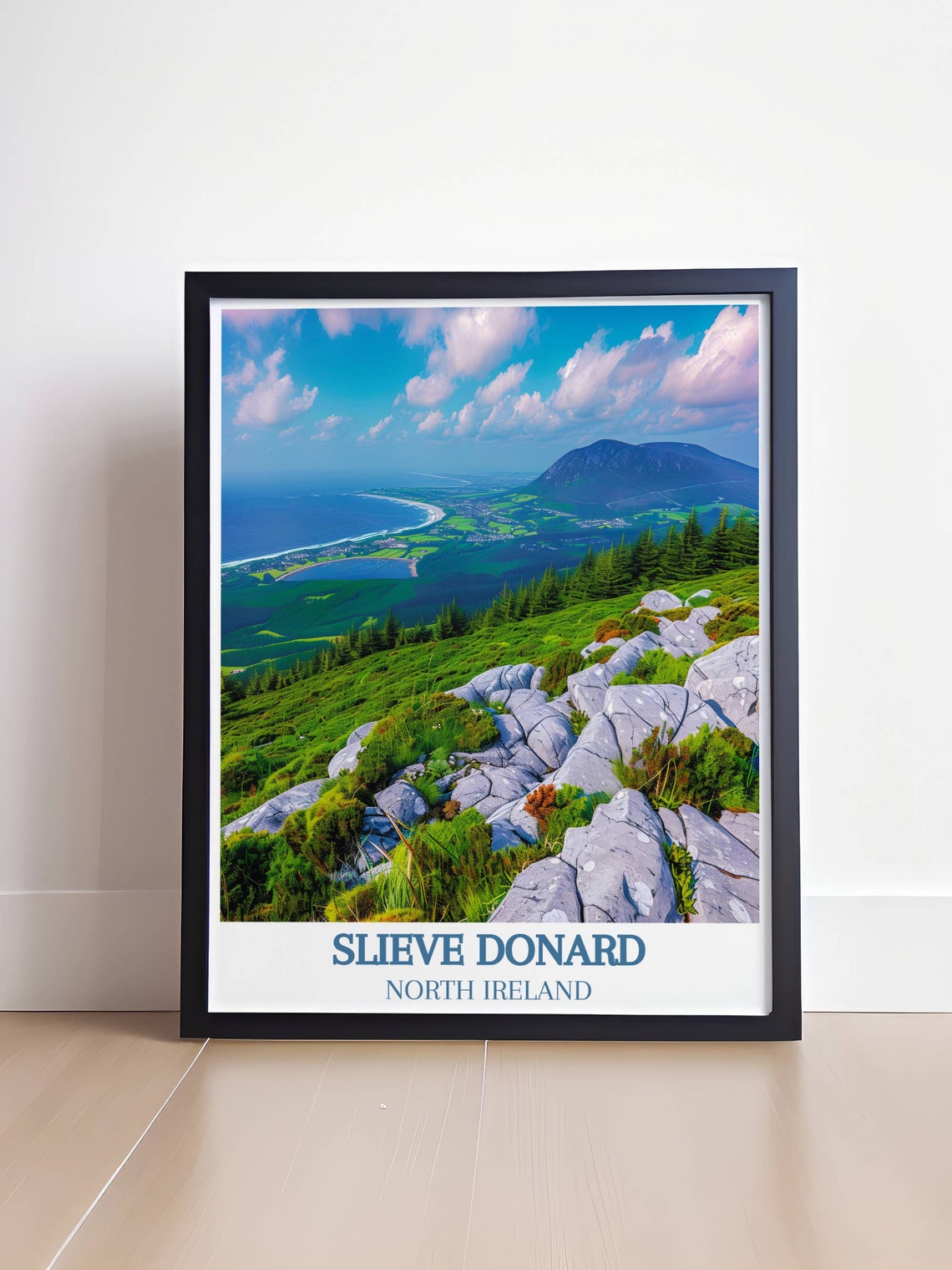 Slieve Donard Rocky Summit Overlooking the Rugged Coastline Poster - Image 4