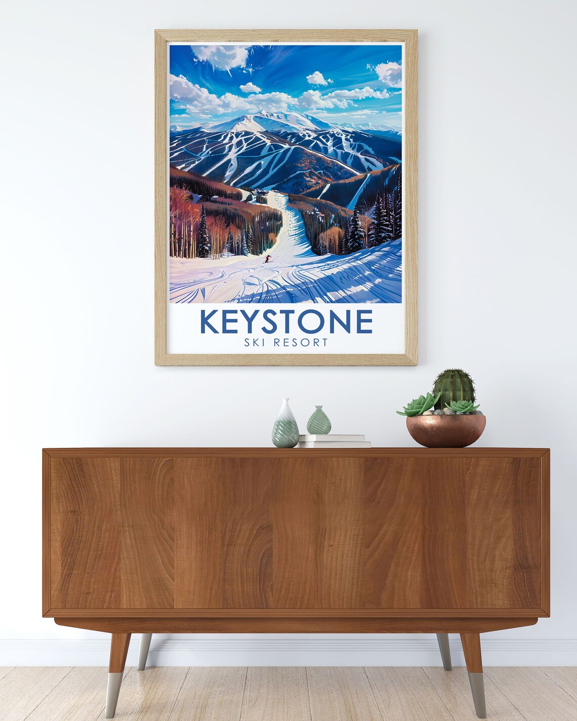 Keystone Ski Resort Dercum Mountain Travel Poster - Image 3