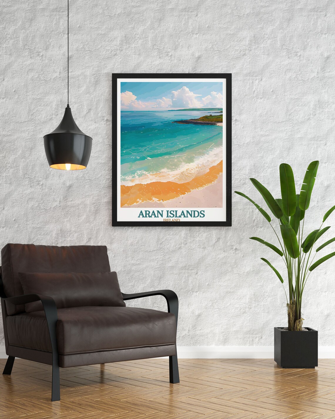 Aran Islands Ireland Kilmurvey Beach Golden Coast Travel Poster - Image 3