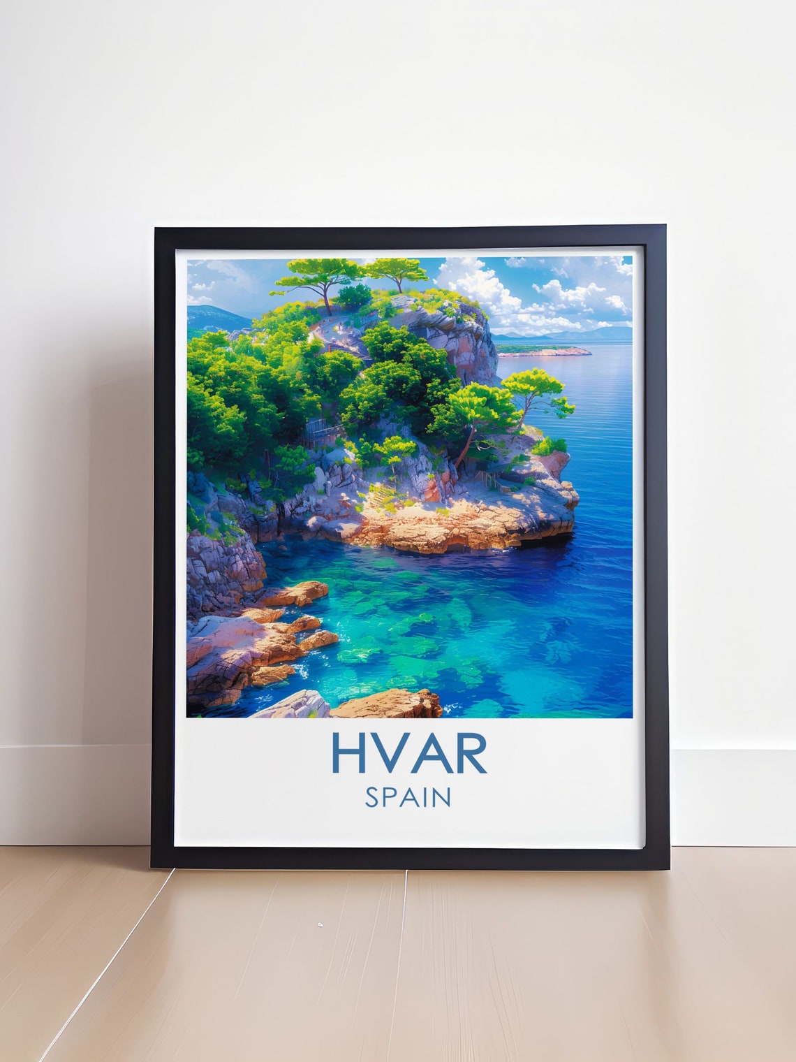 Hvar Rocky Island Cove With Turquoise Water And Pine Trees Poster - Image 4