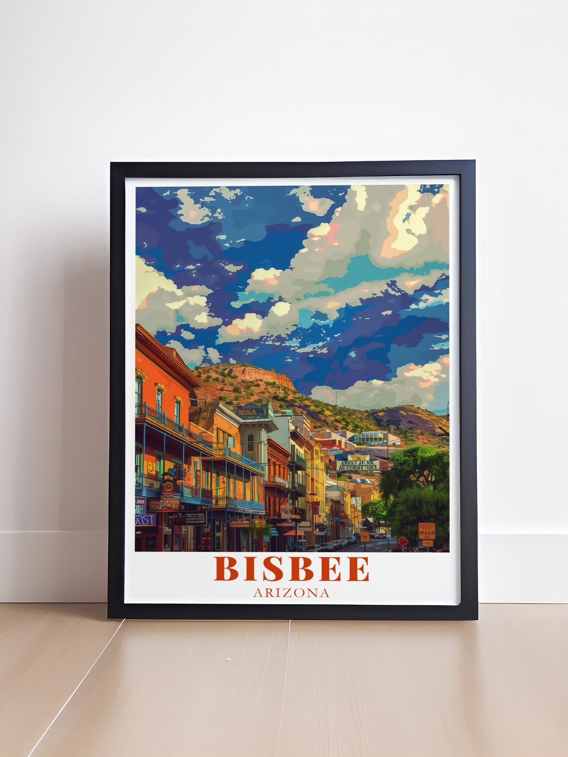 Bisbee Arizona Historic Downtown Colorful Buildings And Hills Poster - Image 4