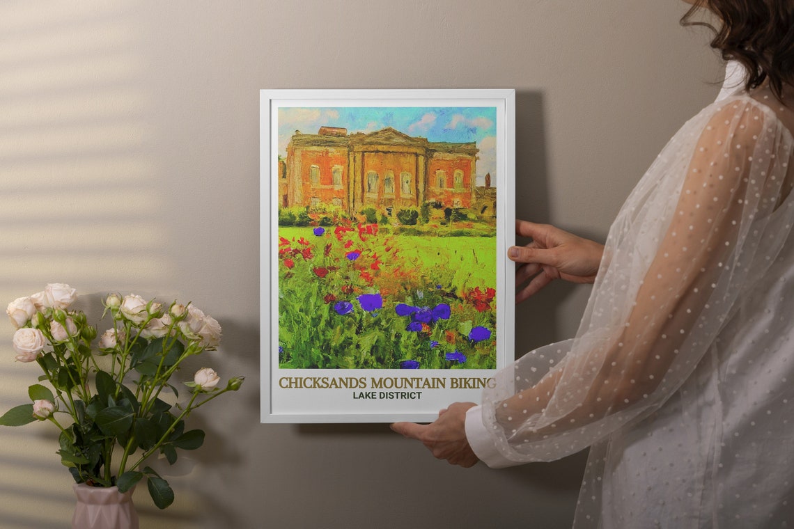 Chicksands Mountain Biking Historic Manor Garden Travel Poster - Image 3