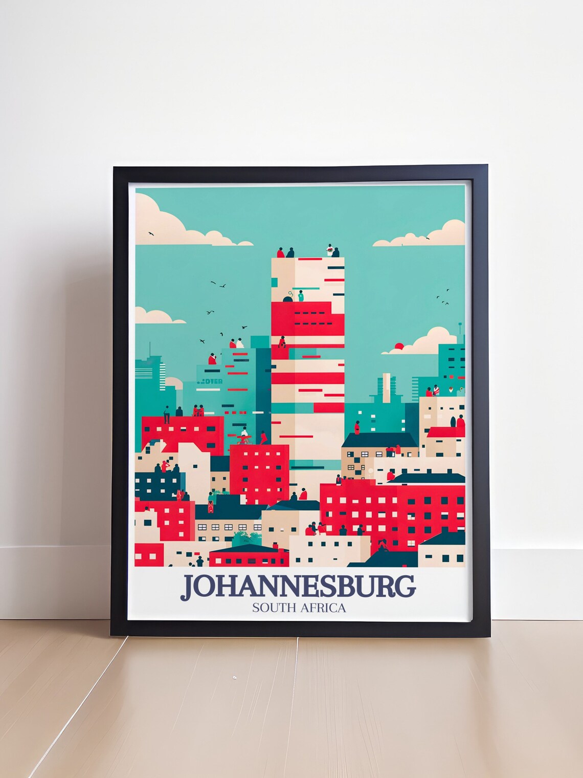 Johannesburg Ponte City Apartments Geometric City Art Poster - Image 4