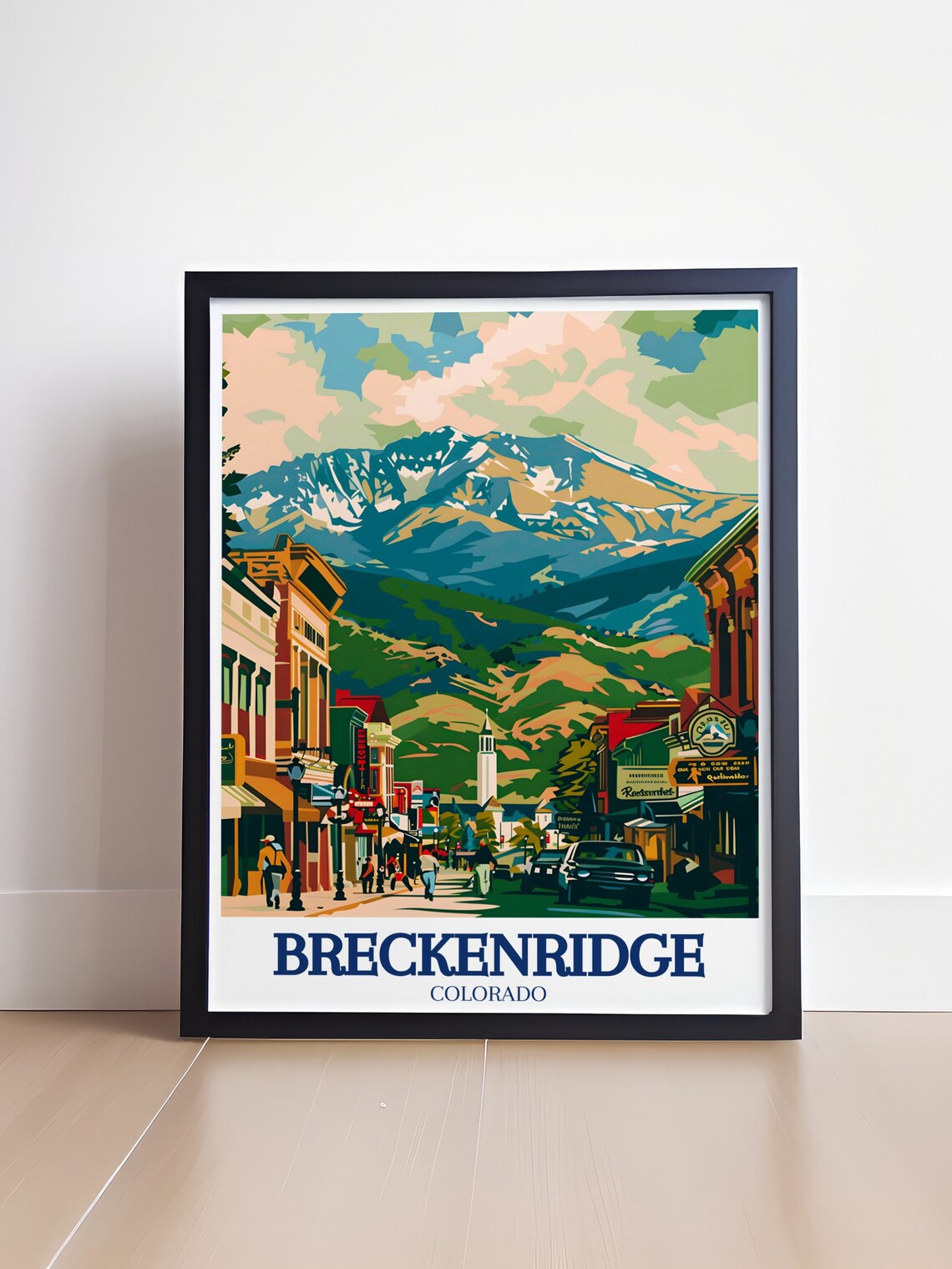 Breckenridge Colorado Historic Main Street Town Scene Poster - Image 4