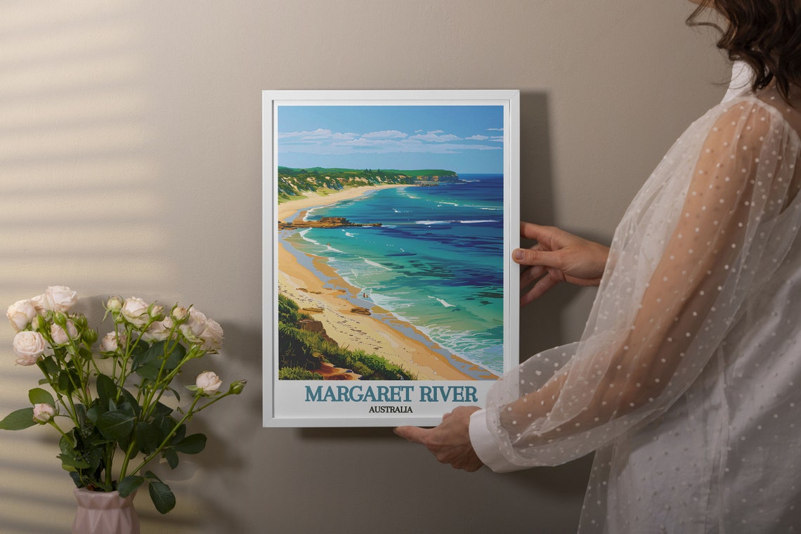Margaret River Prevelly Beach Cliffs Western Australia Poster - Image 2