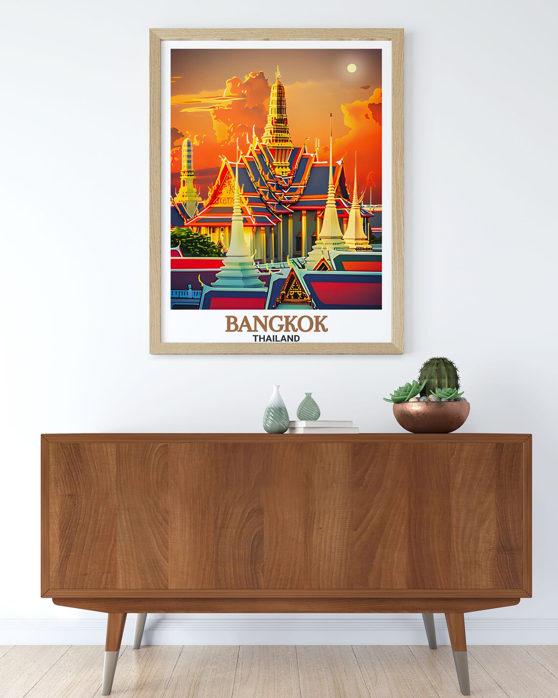 Bangkok Grand Palace Golden Spires At Sunset Thailand Poster - Image 3