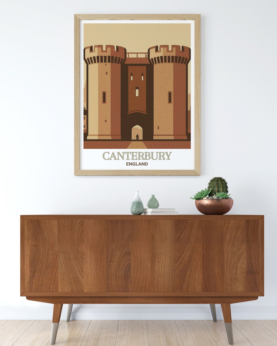 Canterbury Westgate Towers Medieval Gate England Travel Poster - Image 3