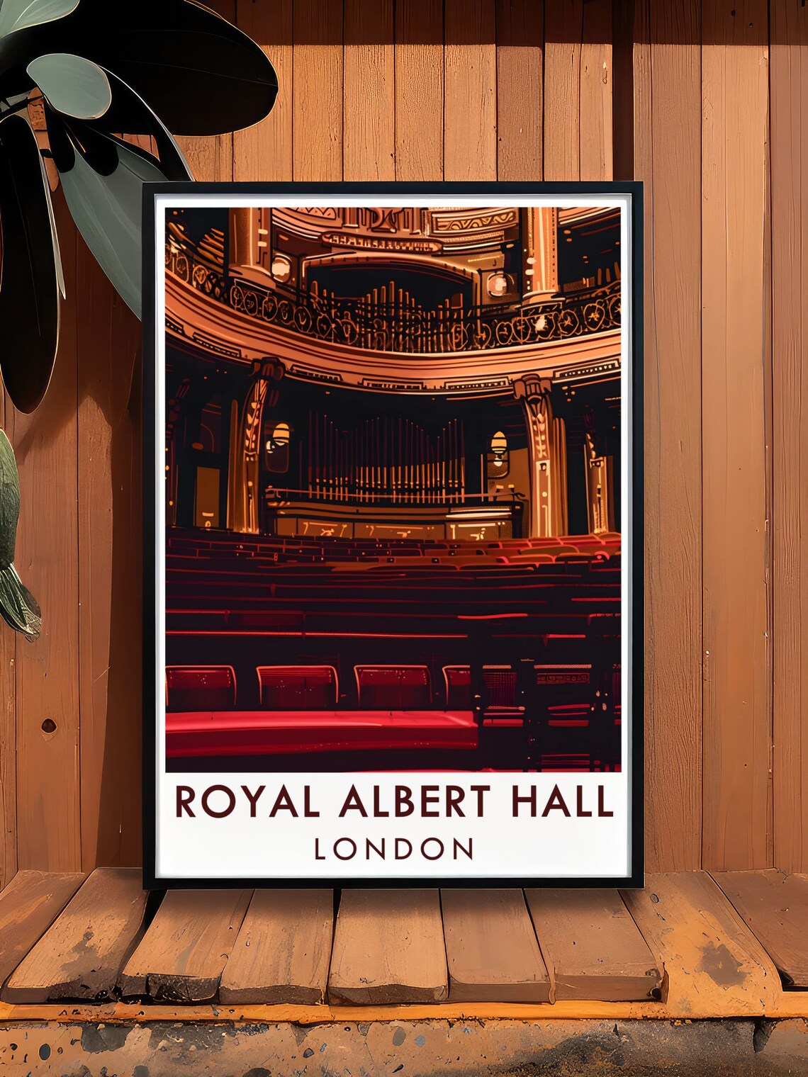 Royal Albert Hall London Auditorium Interior at Night Poster - Image 3