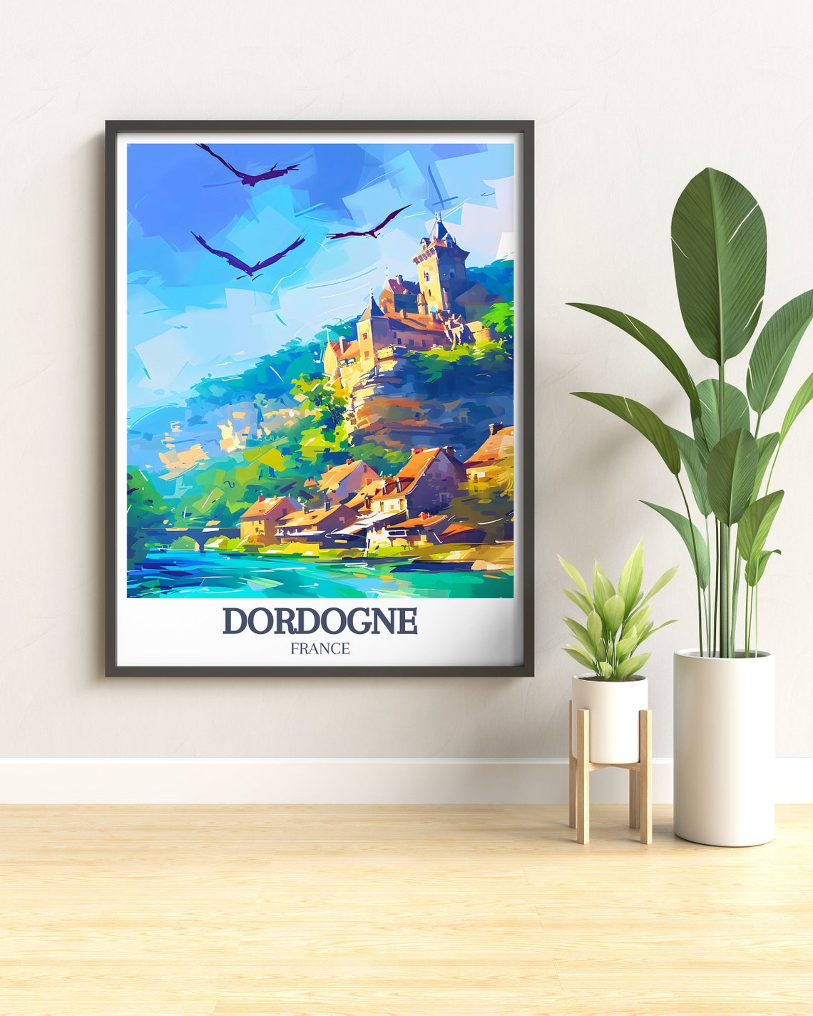 Dordogne France Beynac Castle on Cliff Above the River Poster - Image 3
