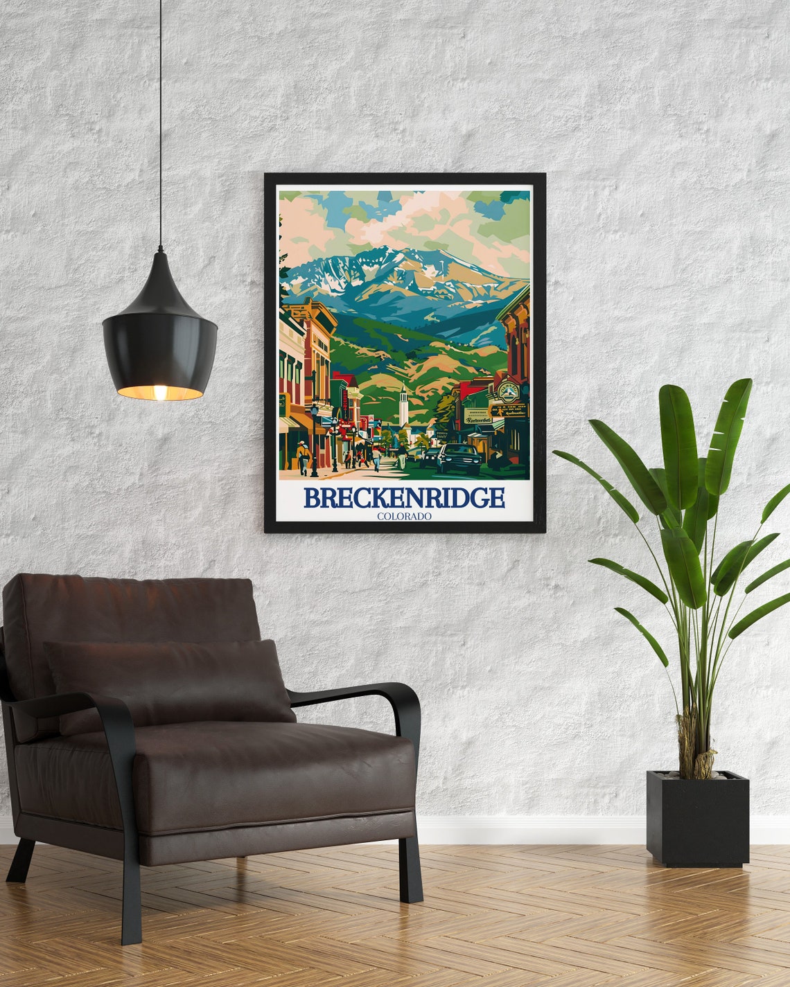 Breckenridge Colorado Historic Main Street Town Scene Poster - Image 3