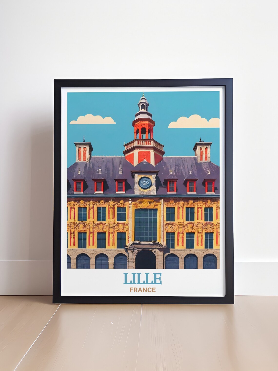 Lille France Old Stock Exchange Ornate Baroque Building Poster - Image 4