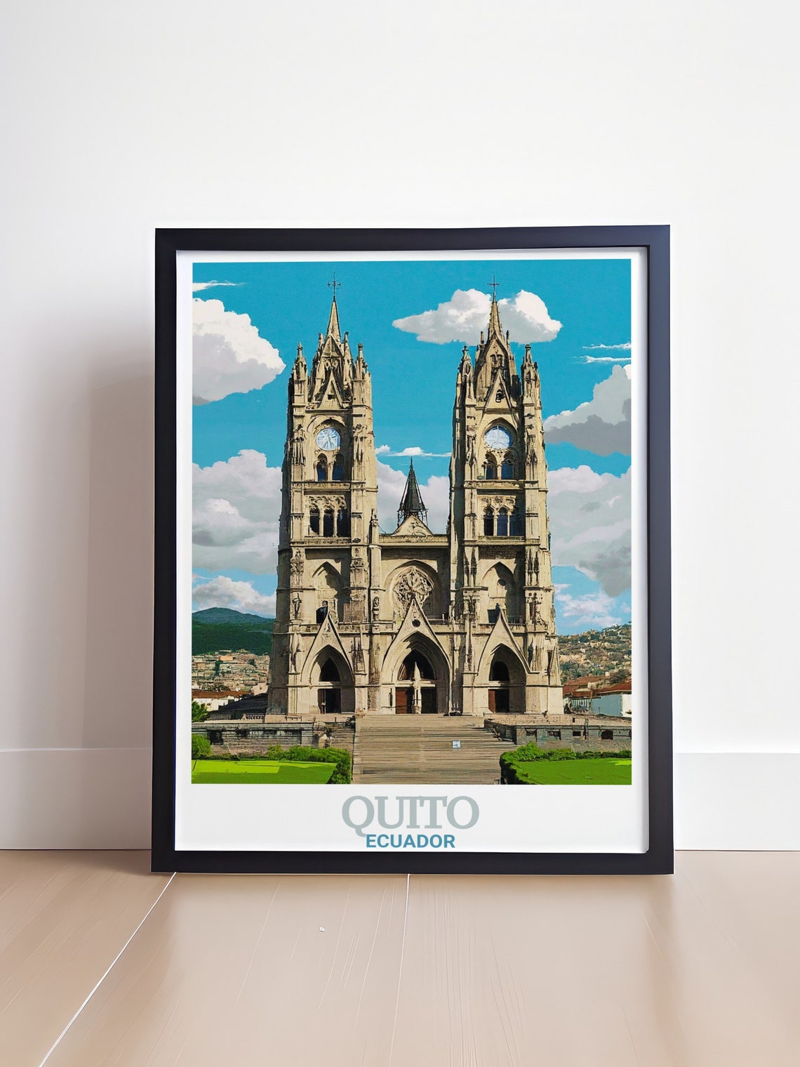 Quito Basilica Del Voto Nacional Gothic Twin Towers Ecuador Poster - Image 4