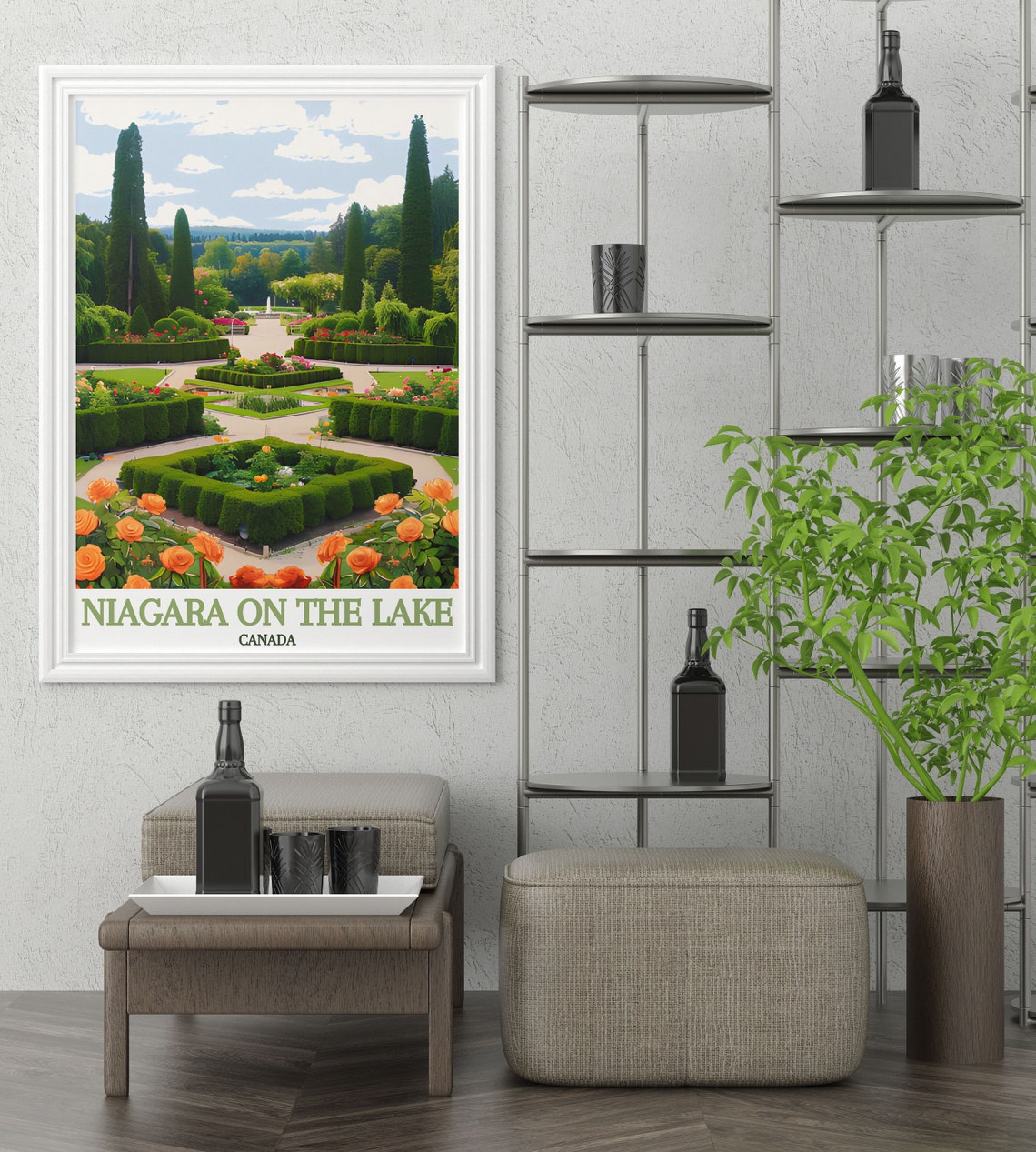Niagara on the Lake Canada Botanical Gardens Rose Beds Poster - Image 2