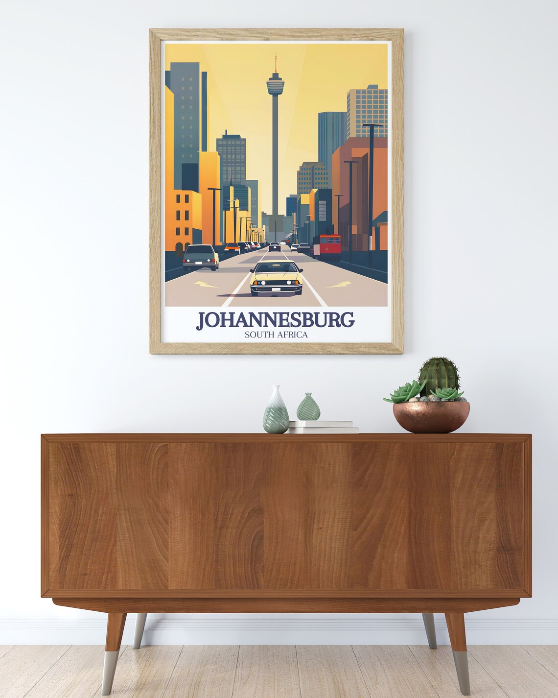 Johannesburg Hillbrow Tower Above City Streets At Sunset Poster - Image 3
