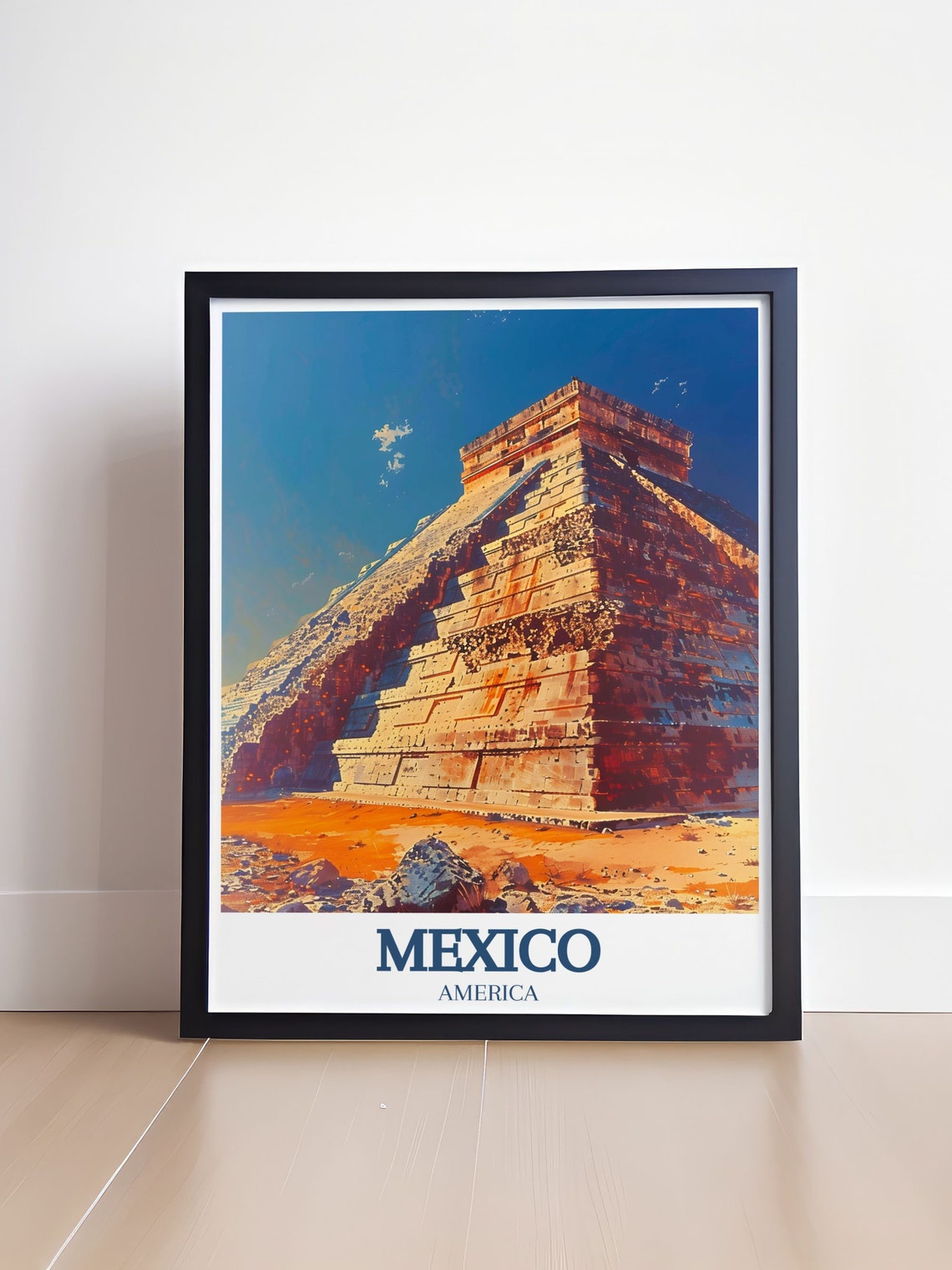 El Castillo Close-Up Warm Twilight at Chichen Itza Mexico Poster - Image 4