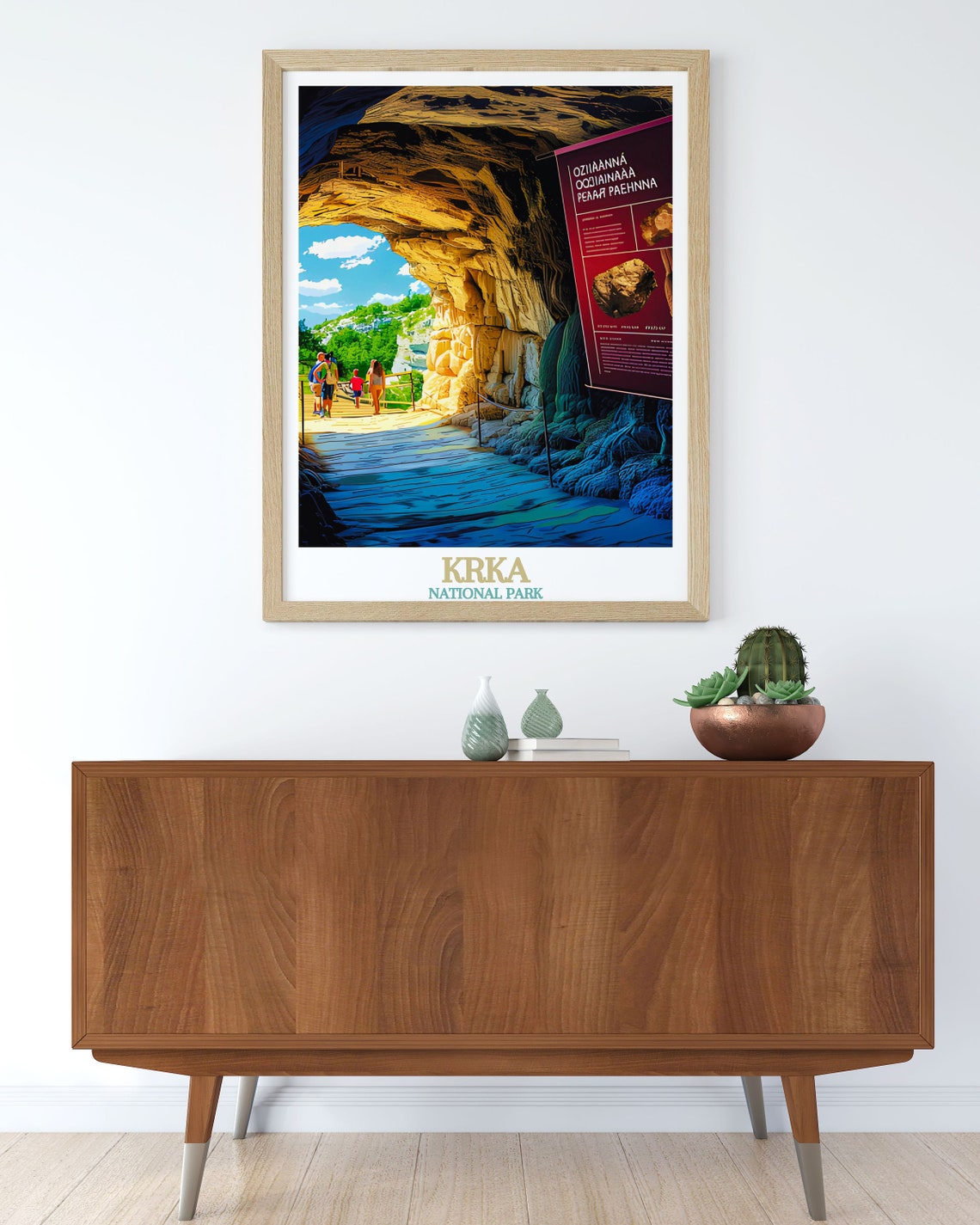 Limestone Cave Trail With Rock Formations in Krka Croatia Poster - Image 3
