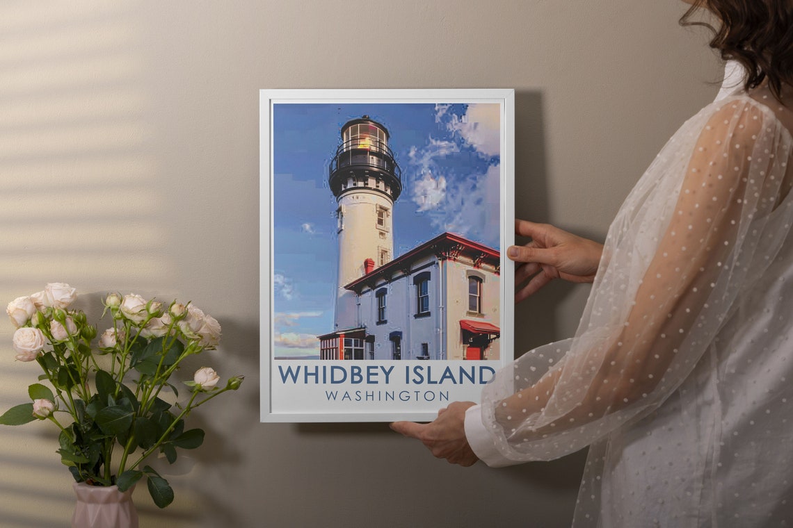 Admiralty Head Lighthouse at Fort Casey on Whidbey Island Poster - Image 3