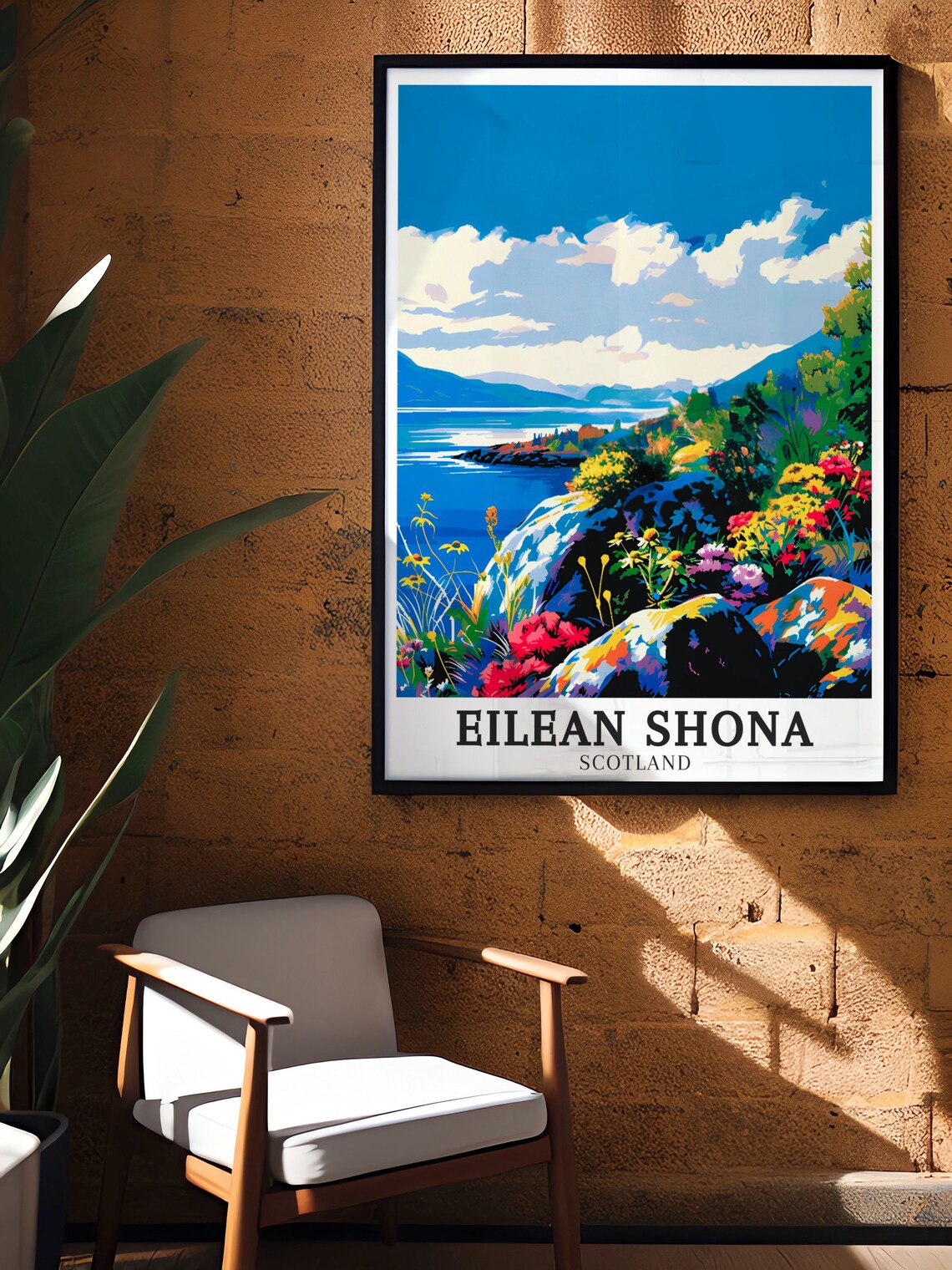 Eilean Shona Scotland Loch Moidart Wildflower Rocky Shore Poster - Image 3