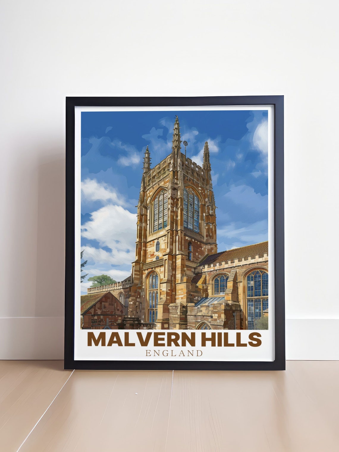 Malvern Hills England Great Priory Tower Historic Landmark Poster - Image 4