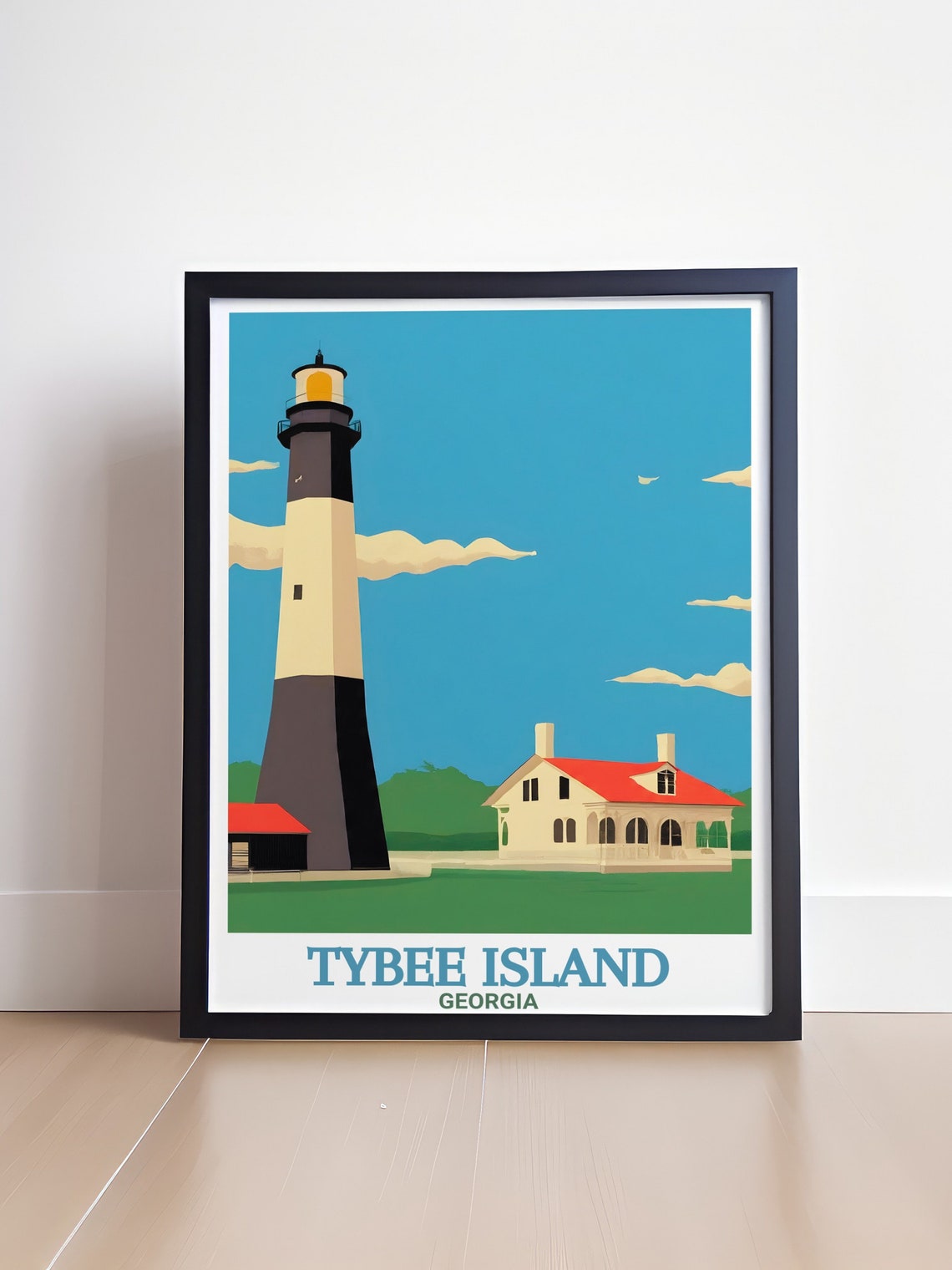 Tybee Island Georgia Lighthouse Light Station Historic Travel Poster - Image 4