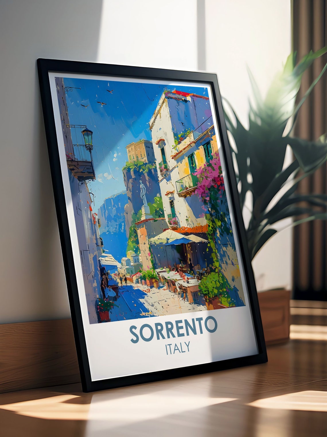 Sorrento Poster Sorrento Print Travel Print Of Piaza Tasso Piaza Tasso In Sorrento Art Print - Image 3