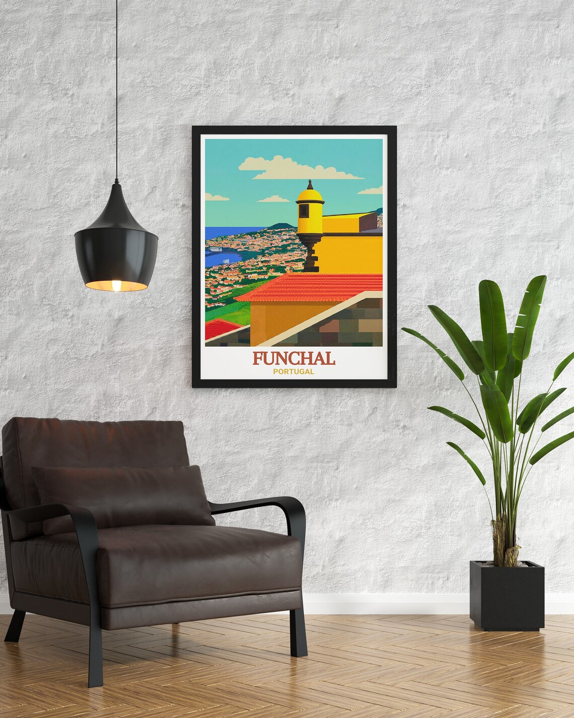 Sao Tiago Fortress Over Funchal Bay Madeira Portugal Travel Poster - Image 2