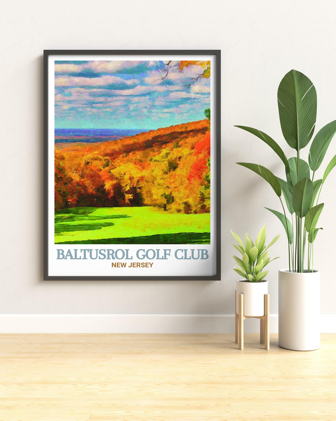 Baltusrol Golf Club New Jersey Fairway Autumn Hills View Poster - Image 3