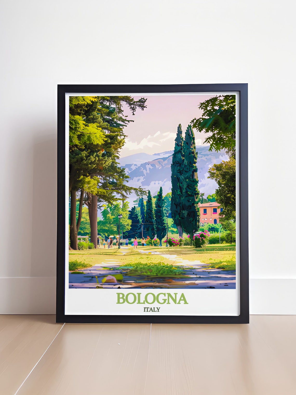 Bologna Italy Giardini Margherita Cypress Park Path Summer Poster - Image 4