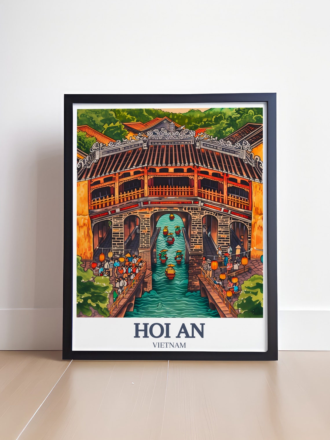 Hoi An Japanese Covered Bridge Vietnam Ancient Town Lantern Poster - Image 4