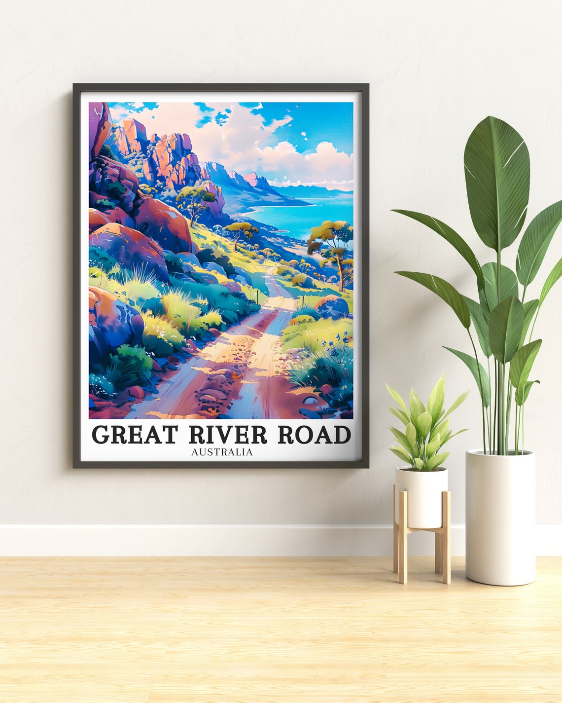 Great River Road Australia Coastal Cliffs Scenic Road Poster - Image 3