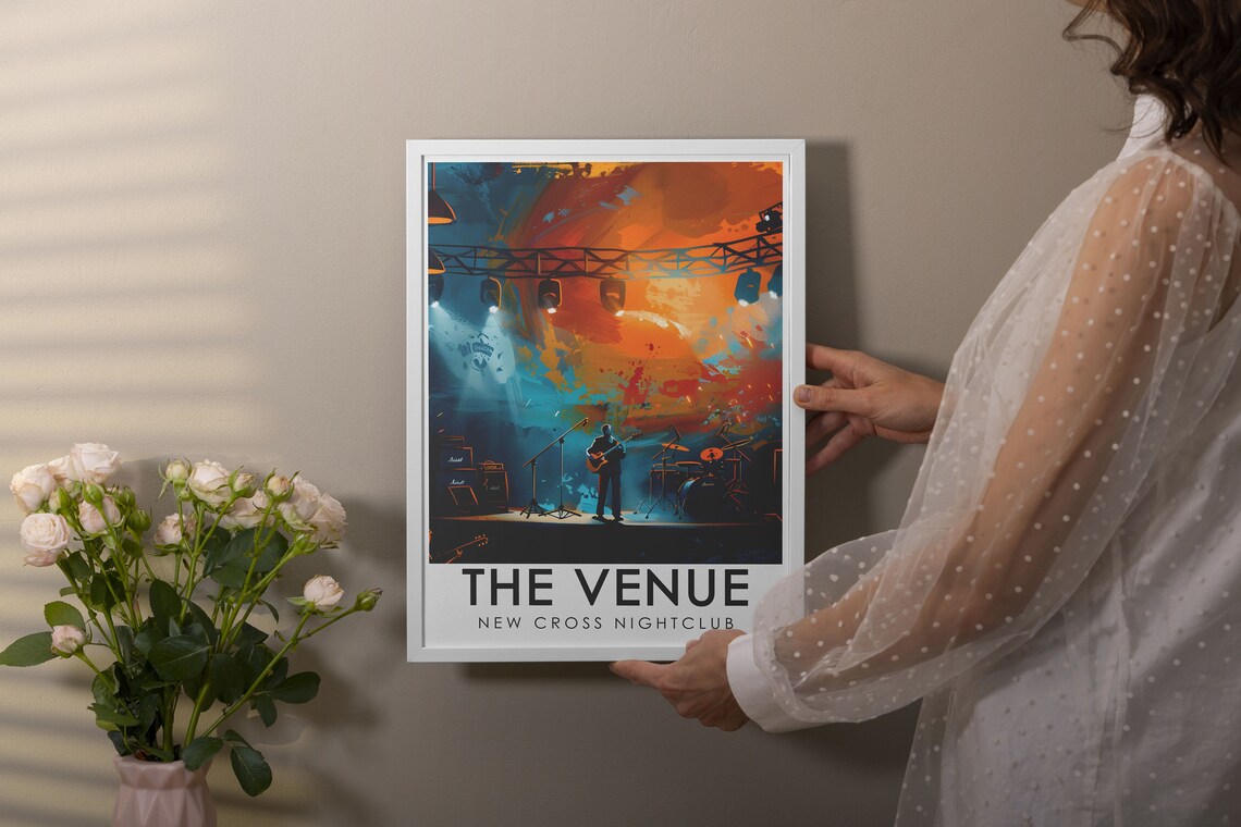 The Venue New Cross Main Stage Guitarist Concert Lights Poster - Image 2
