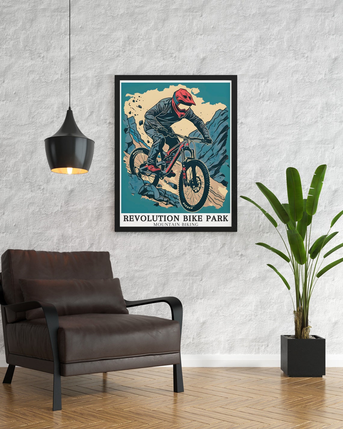 Revolution Bike Park Mountain Biking Rocky Descent Comic Poster - Image 3