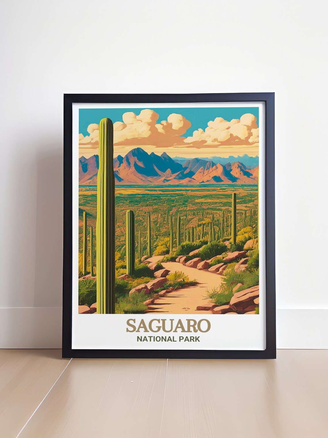 Saguaro National Park Desert Trail Cactus Mountain Vista Poster - Image 4