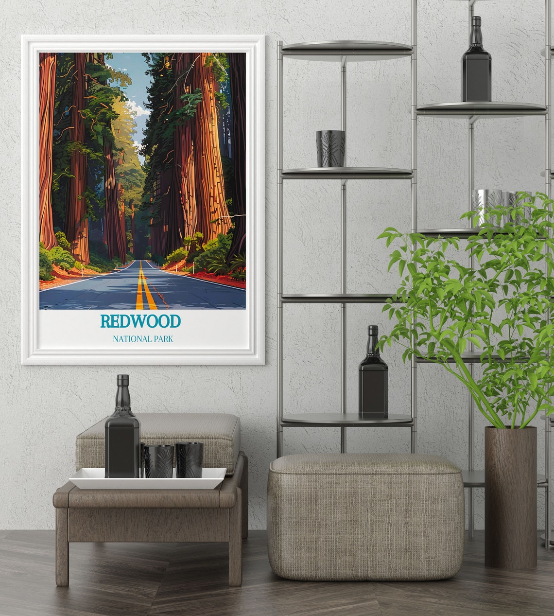 Redwood Decor From Northern California Redwood Wall Art Avenue Of The Giants Art California Redwood Forest Print - Image 3