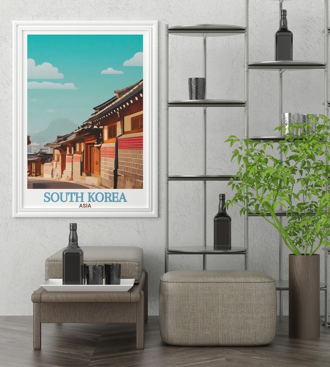 Bukchon Hanok Village Seoul South Korea Traditional Street Poster - Image 3