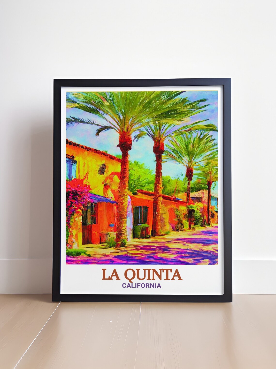 La Quinta Old Town Palm Lined Street California Travel Poster - Image 4
