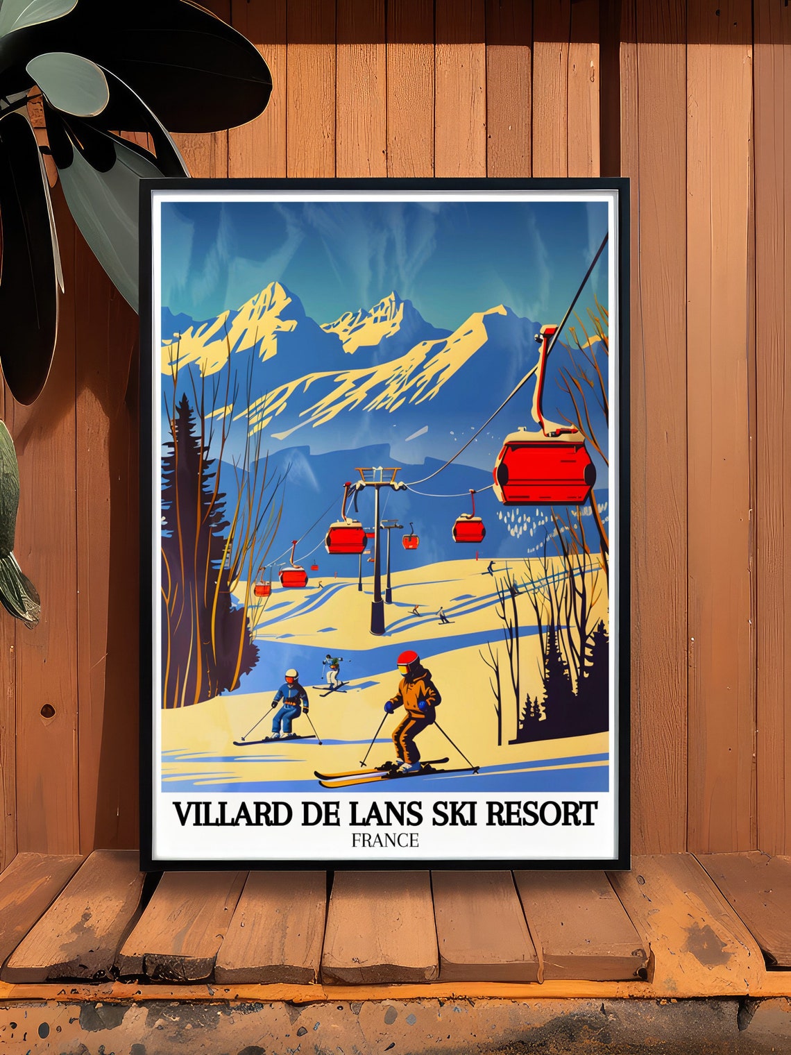 Villard de Lans Ski Resort France Vintage Gondola Mountains Poster - Image 2