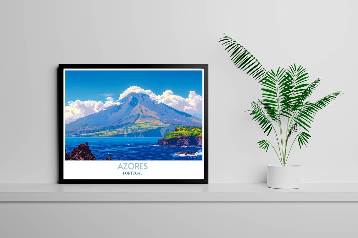 Azores Map And City Prints Azores Themed Art Prints Ideal Gifts For Travel Enthusiasts Portugal Travel Prints - Image 2