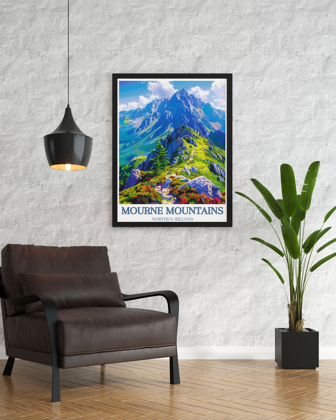 Mourne Mountains Vista Poster Captivating Northern Ireland Landscapes In Travel Art Gifts Of Nature Mourne Mountains Poster - Image 3