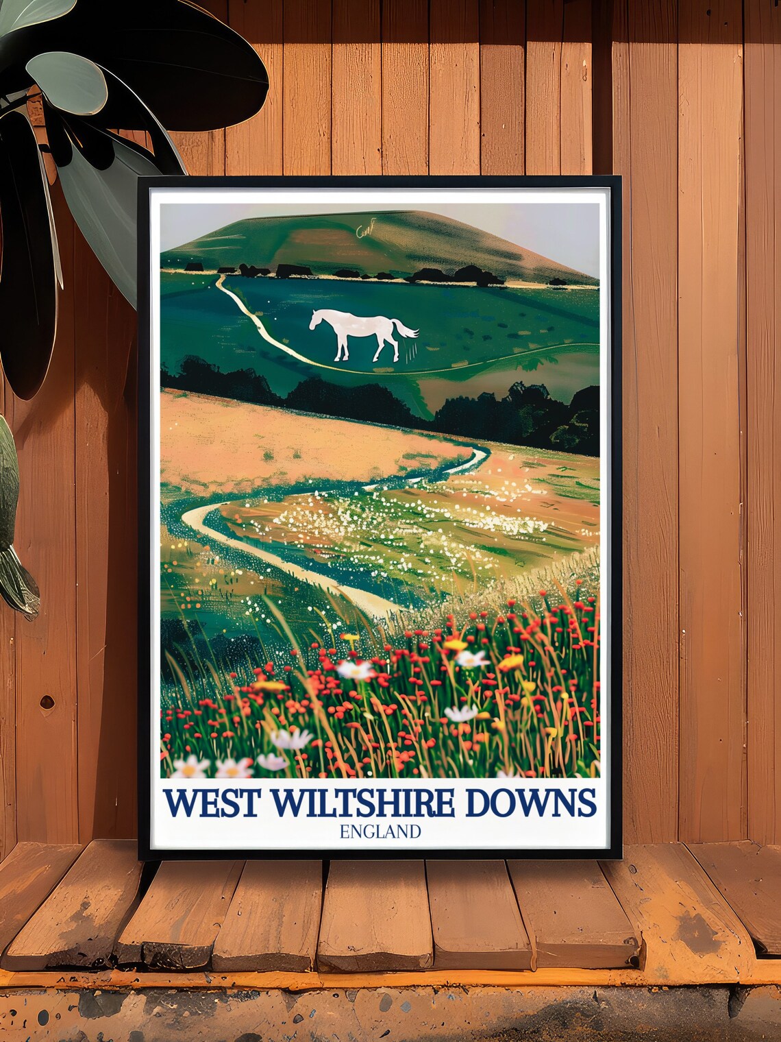 West Wiltshire Downs Westbury White Horse Travel Poster - Image 3