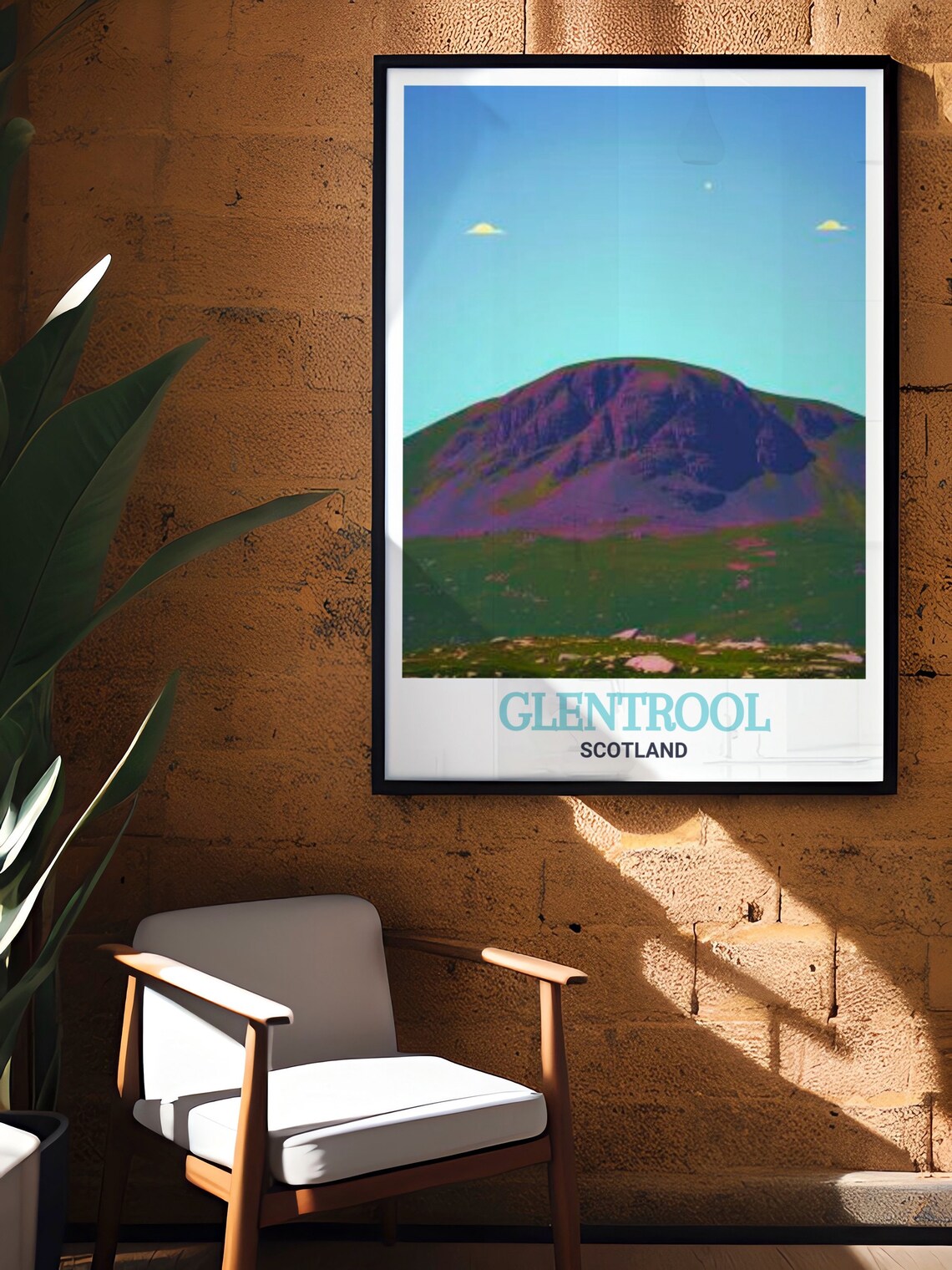 Glentrool Scotland Merrick Mountain Summit Under Blue Sky Poster - Image 3