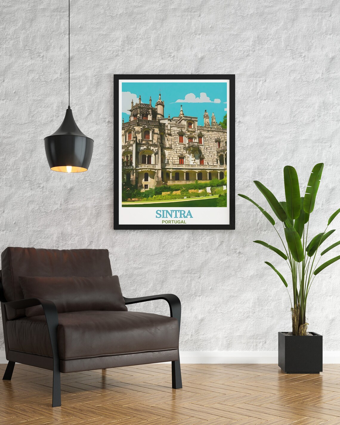 Sintra Portugal Quinta da Regaleira Palace Gardens Travel Poster - Image 2