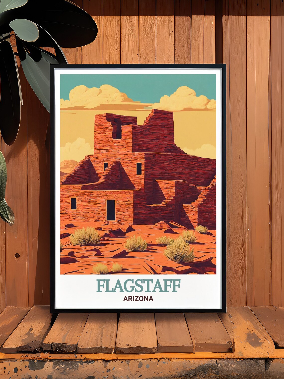 Flagstaff Arizona Wupatki Ruins Desert Vintage Travel Poster - Image 3