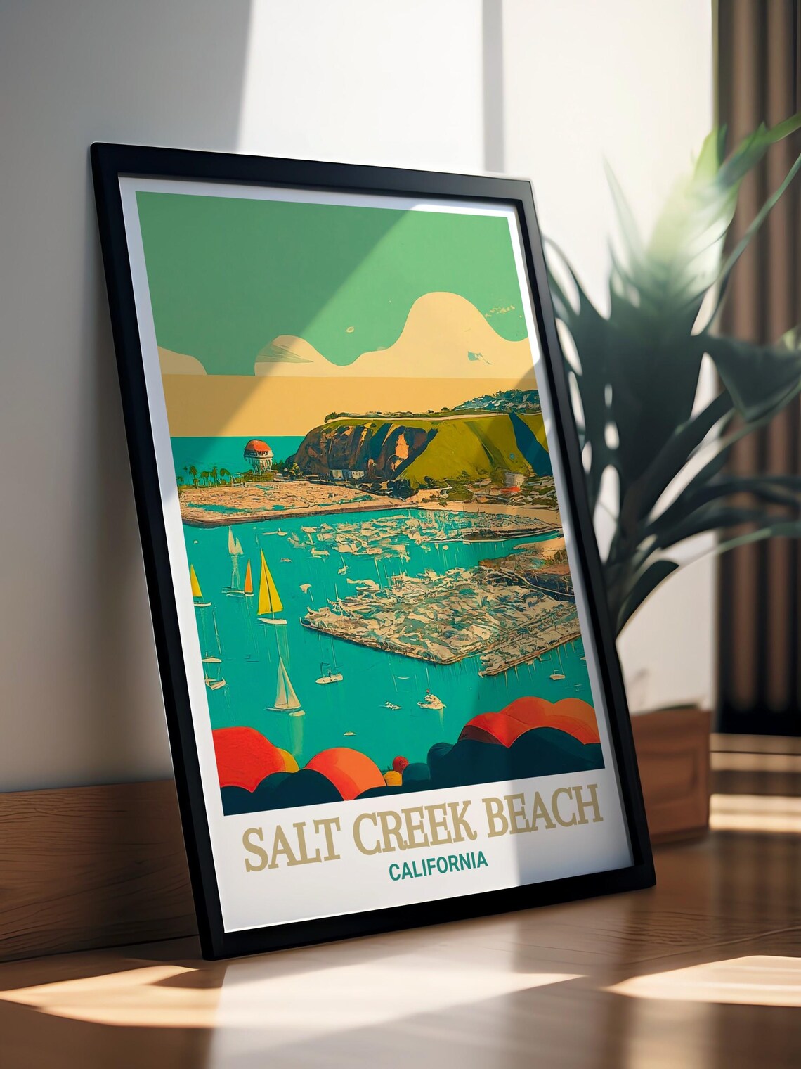 Salt Creek Beach California Marina Sailboats Harbor Travel Poster - Image 2