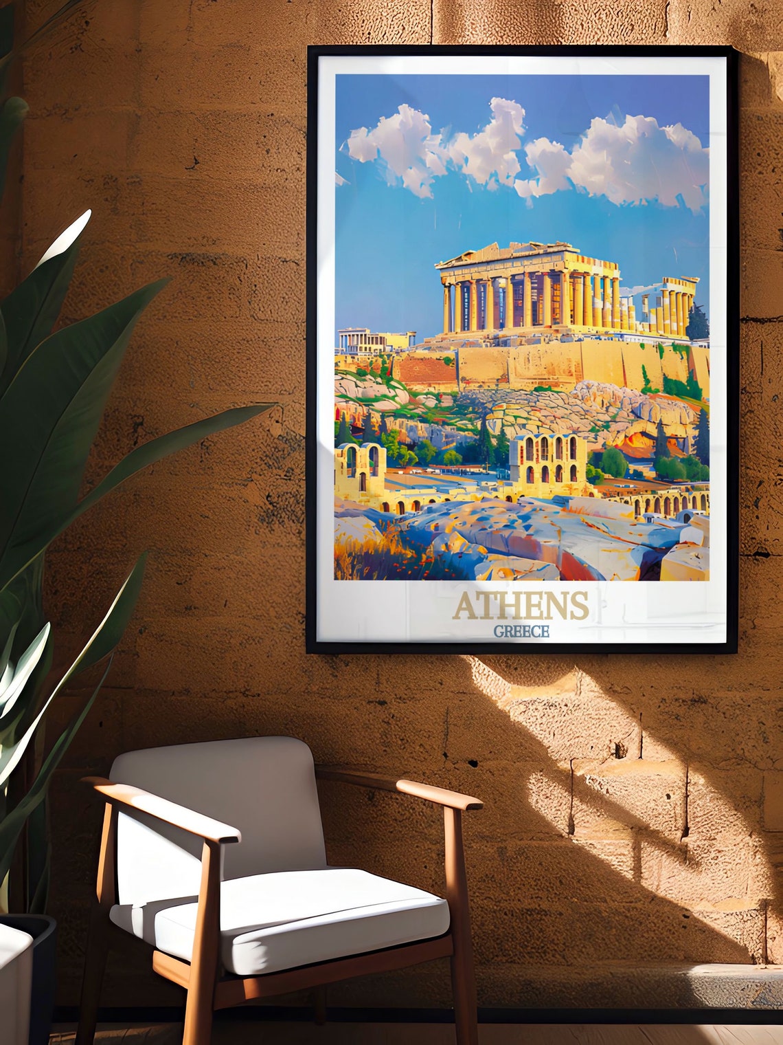 Athens Greece Acropolis Parthenon Hill Ancient Landmark Travel Poster - Image 3