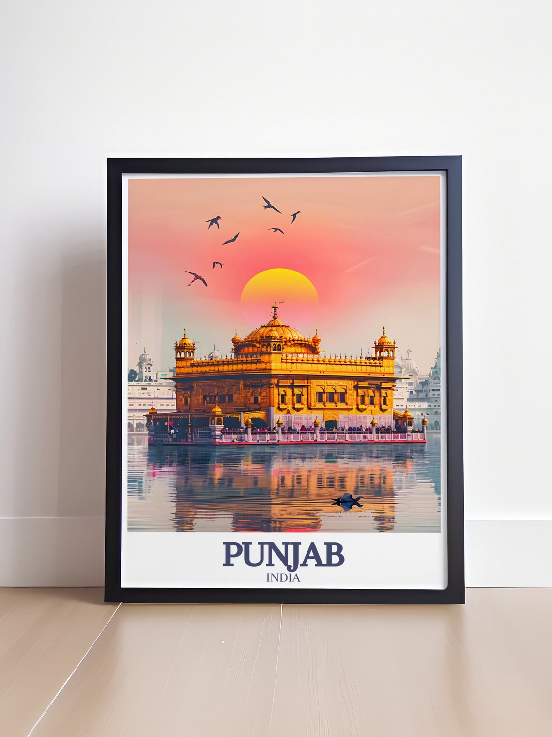Golden Temple Amritsar Sunrise Reflection Punjab India Poster - Image 4