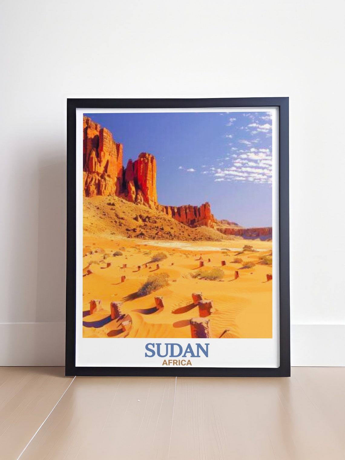 Sudan Africa Jebel Barkal Red Rock Desert Cliffs Travel Poster - Image 4