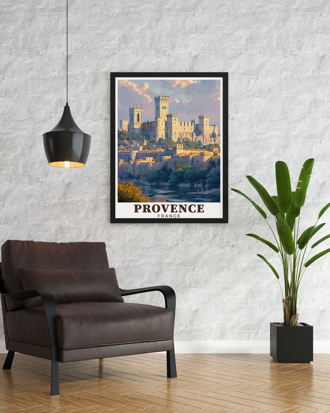 Palais des Papes Avignon at Golden Hour Provence Travel Poster - Image 2