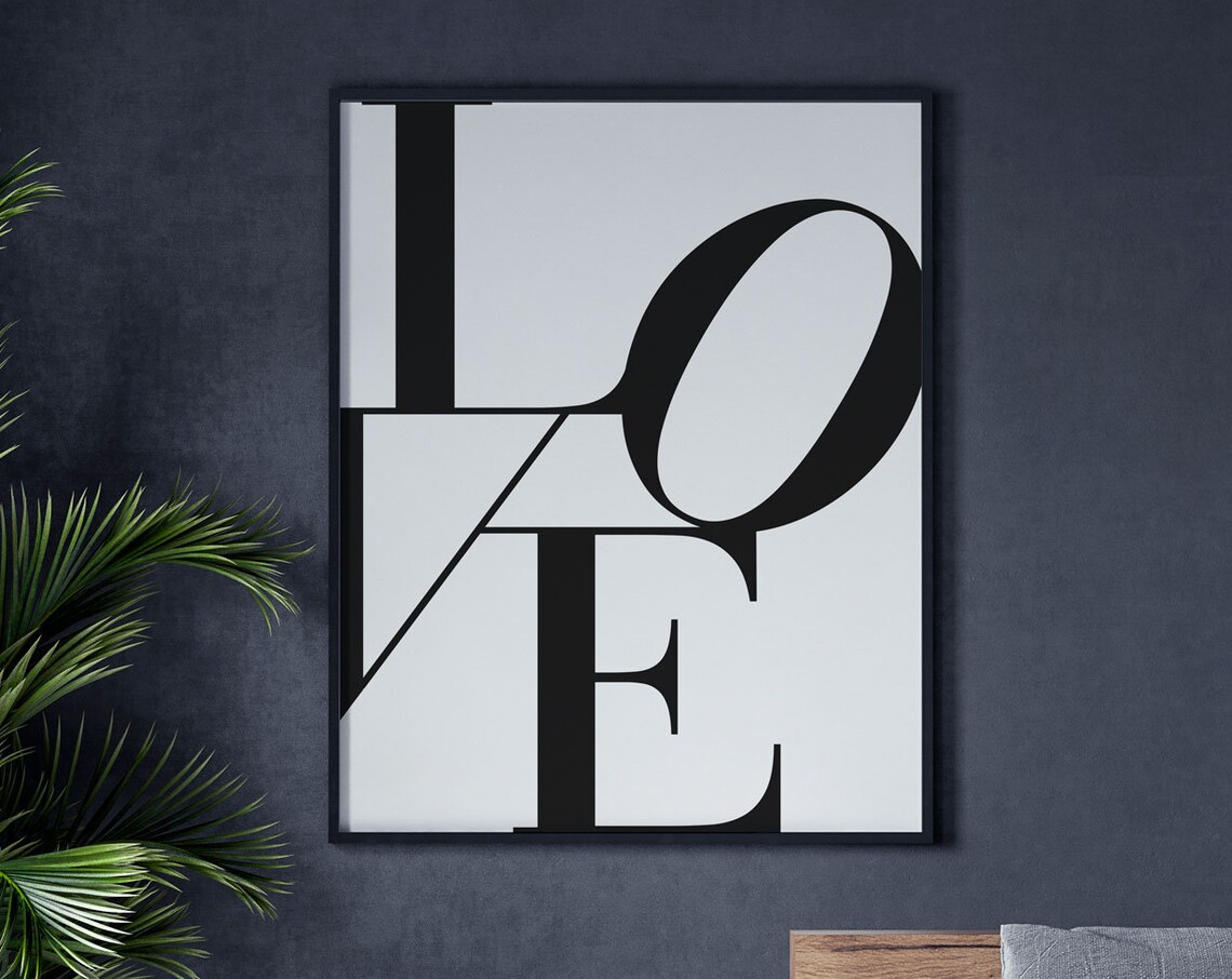 Love Quote Print, Minimalist Modern Art Poster - Image 3