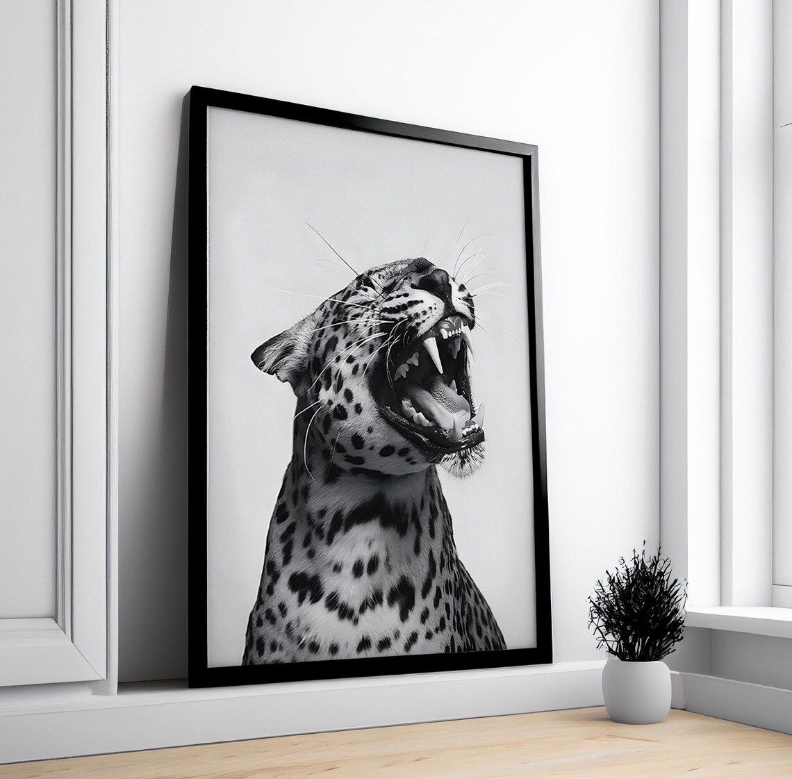 Leopard Roar Wall Art Print, Fashion Style Decor - Image 2